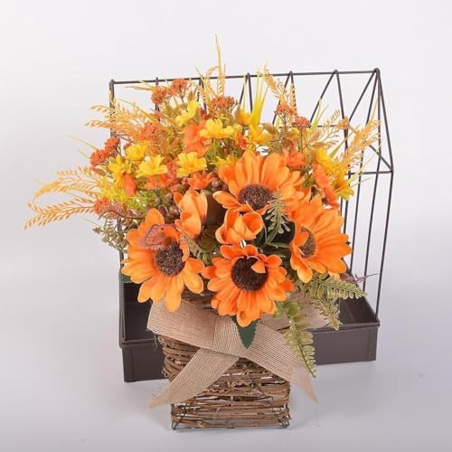 Door Hanger Basket Artificial Flower Garland for Wedding Home Decor