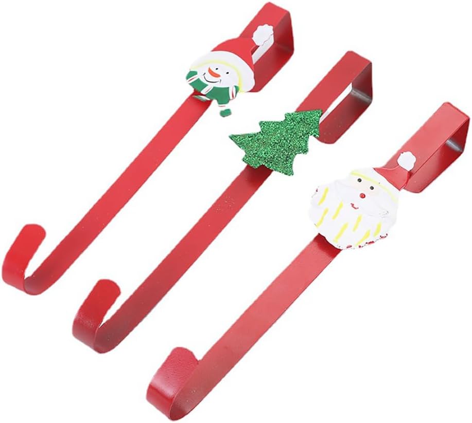 Lancorn 3-Piece Metal Flower Wreath Hooks Set for Front Door Decorations