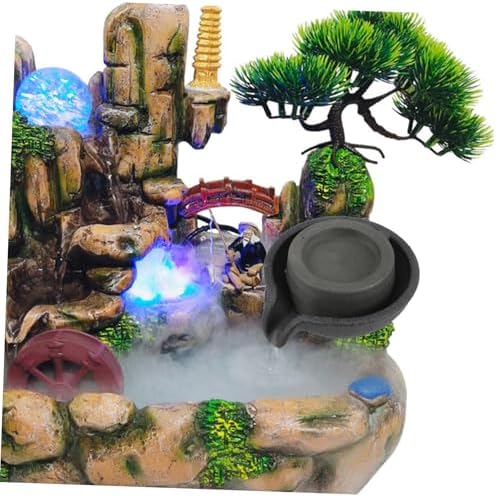 POPETPOP Rotating Millstone Tabletop Fountain with Continuous Flow