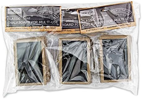 New Star Foodservice Rectangle Black Mini Chalkboard Set of 12