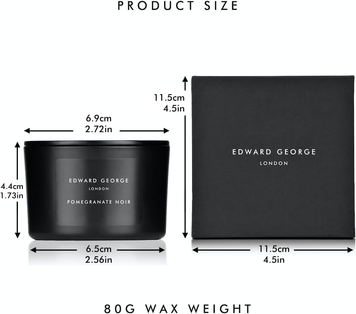 Edward George Rose Oud Candle Set 80g Luxury Home Decor
