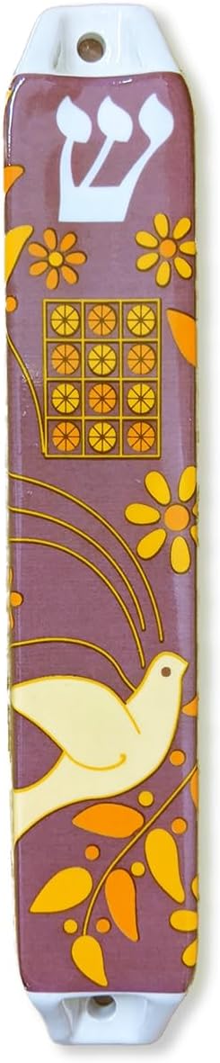 Nouvelle Collections Ceramic Mezuzah Purple
