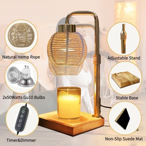 Candle Warmer Lamp with Timer and Dimmer