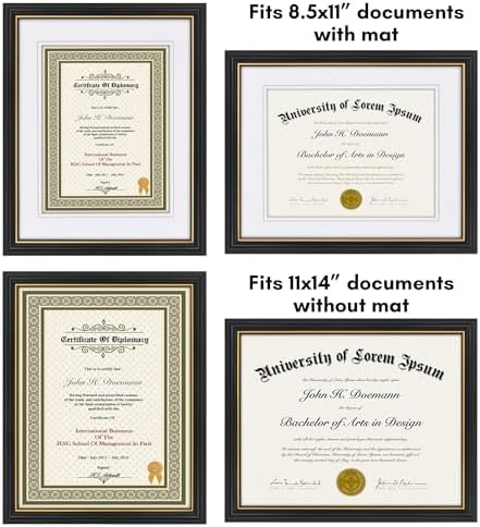 Americanflat Ornate Diploma Frame in Black