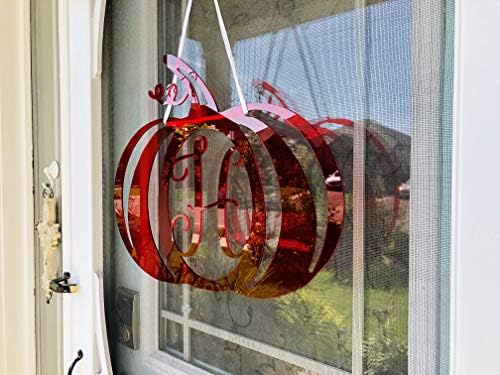 DistinctAndUnique Halloween Pumpkin Monogram Door Hanger - Seasonal Decor