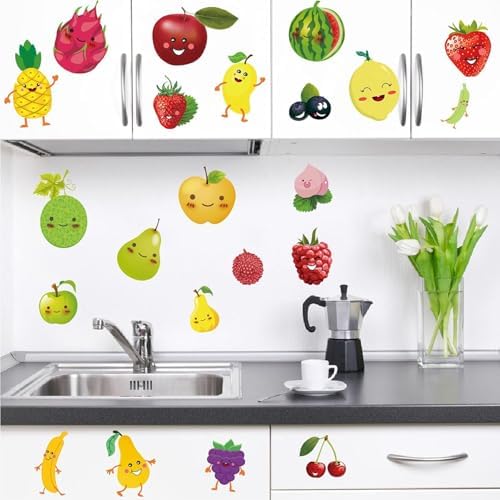 Cartoon Fruit Wall Sticker Kitchen Decor Decals