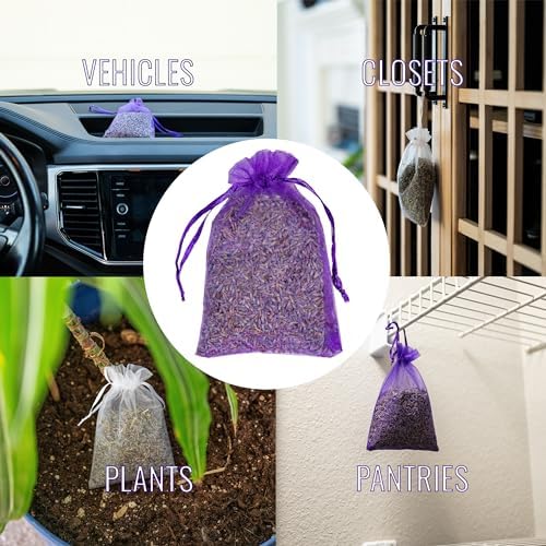 Large Premium Lavender Sachets - 12oz Pack of 12 - White