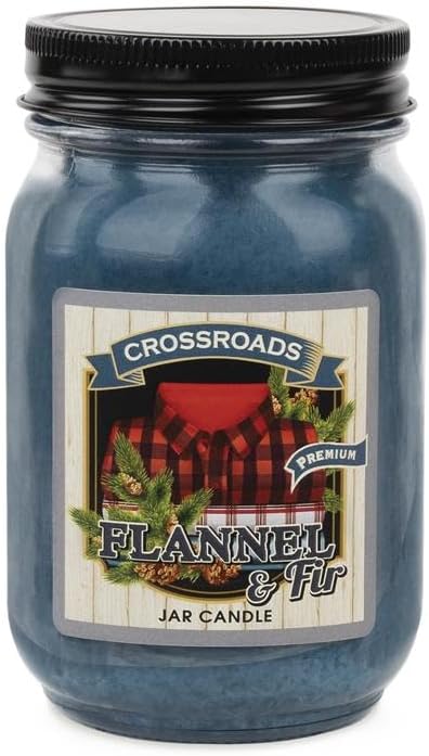 Crossroads Flannel and Fir Jar Candle 12 Oz