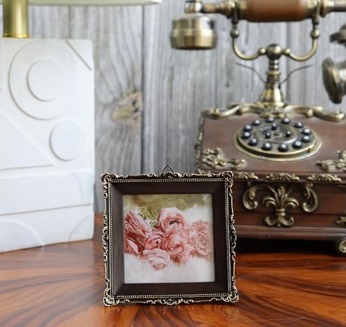 Hymmah 3x3 Inch Mini Wallet Picture Frame Vintage Decor