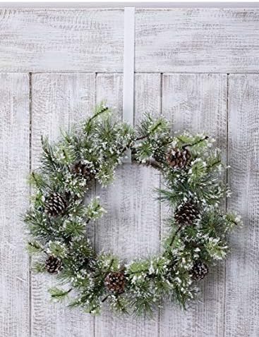 Sullivans 14 Inch White Metal Wreath Hanger