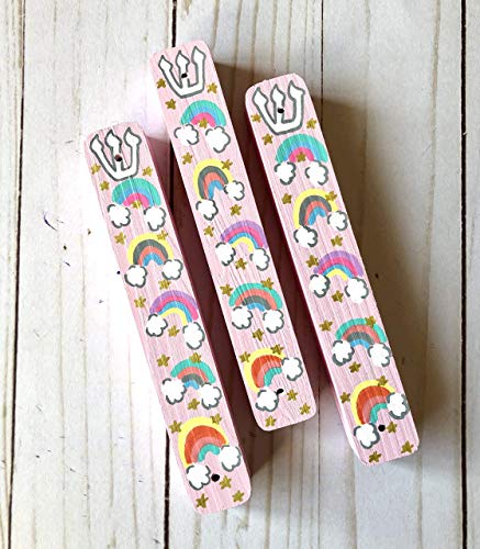 Rainbow Mezuzah Scroll Case for Jewish Baby Girl