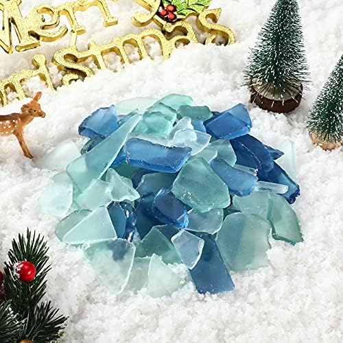 Jetec Sea Glass Vase Filler Decor Blue White Green