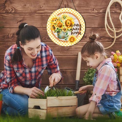 Rustic Sunflower Welcome Door Wreath Hanger
