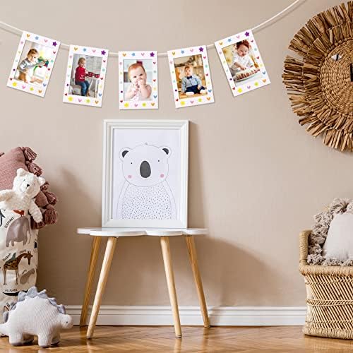 Jecery 100 Pcs White Paper Photo Frames with Easel Stand