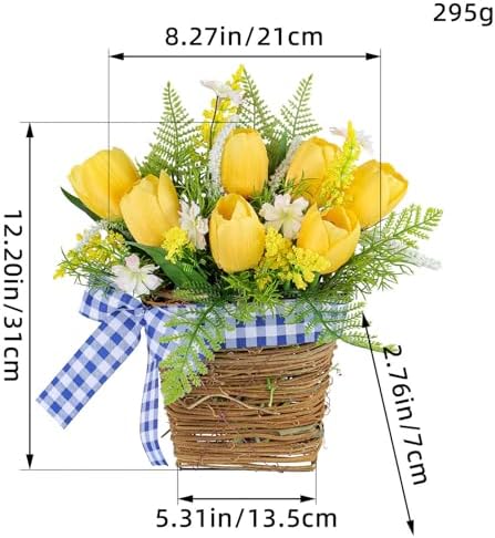 Artificial Hanging Flowers Basket Wreath Decor