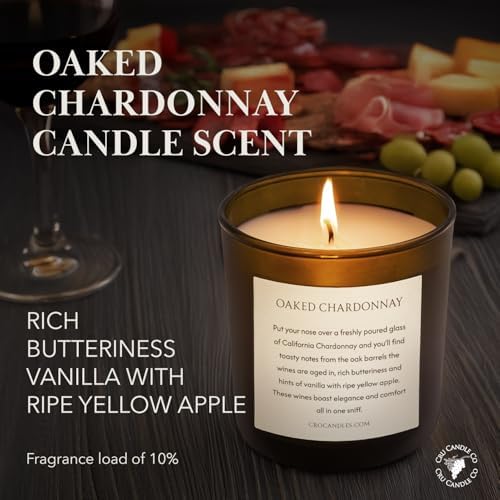 Cru Wine Scented Candles Oaked Chardonnay Luxury Decor