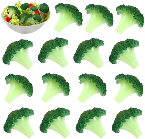 Giegxin 15 Pcs Realistic Fake Broccoli Decor