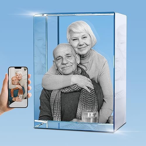 Personalized 3D Crystal Photo Cube With Custom Image
