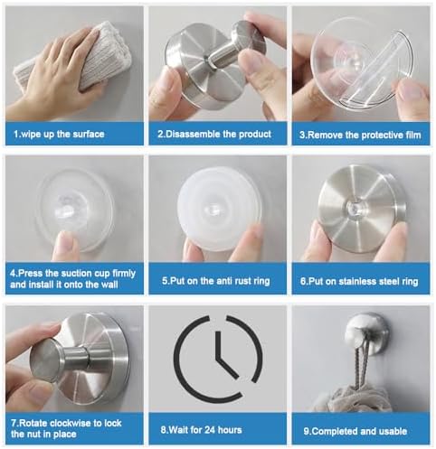 MrAthlet Suction Cup Wreath Hanger 15 Lbs 2 Pack