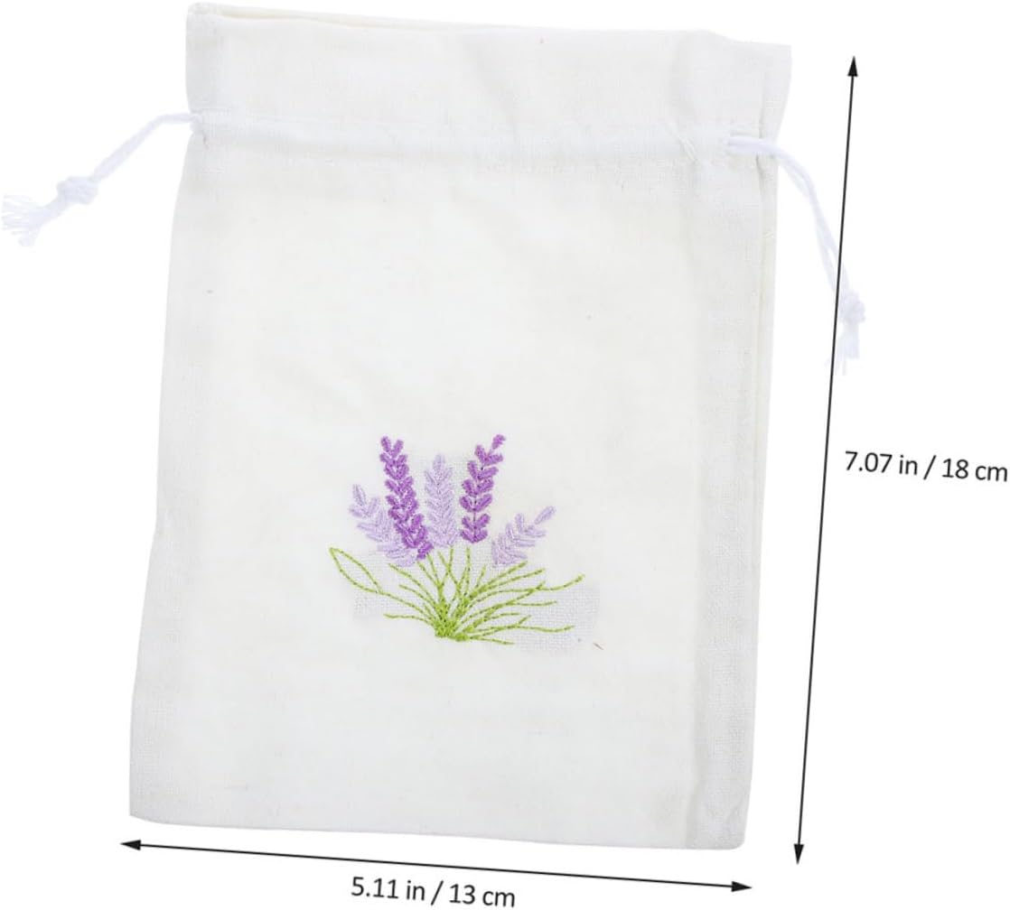 Cabilock Drawstring Lavender Sachet Bag Empty Muslin for Fragrance Aromatherapy and Wedding Favors