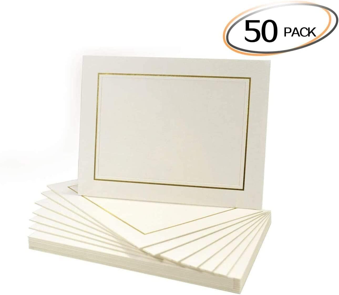 Golden State Art 5X7 Picture Frames with Easel Pack of 50