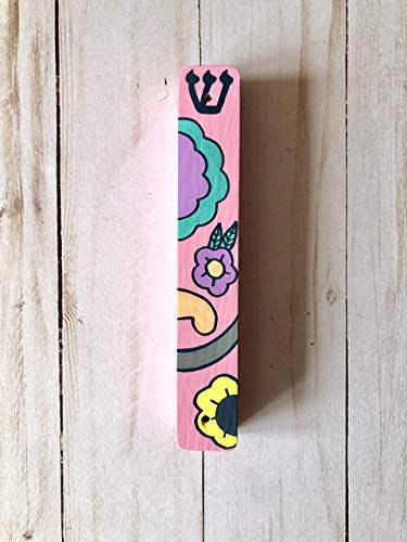 Lea Joelle Hamsa Mezuzah Set with Blessing Light Pink