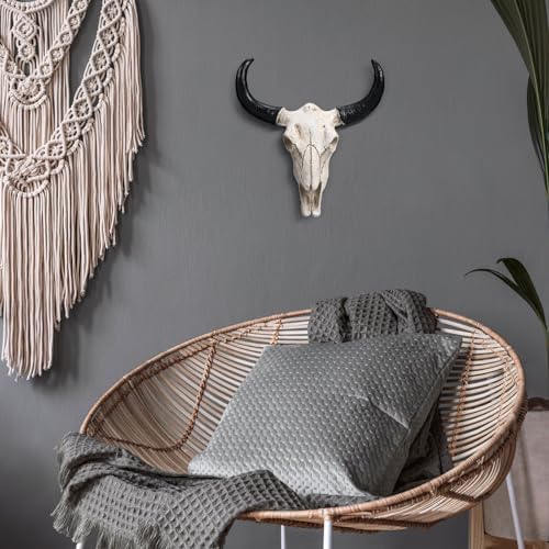 VOSAREA Cow Skull Wall Art Decor Sculpture
