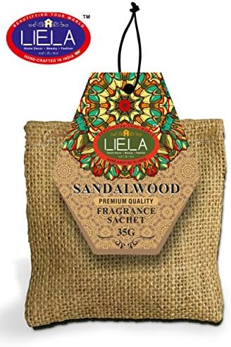 LIELA Jute Bag Natural Organic Fragrance Sachets Set of 3 Rose Sandal Lavender