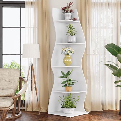 LITTLE TREE 5-Tier Wall Corner Bookshelf