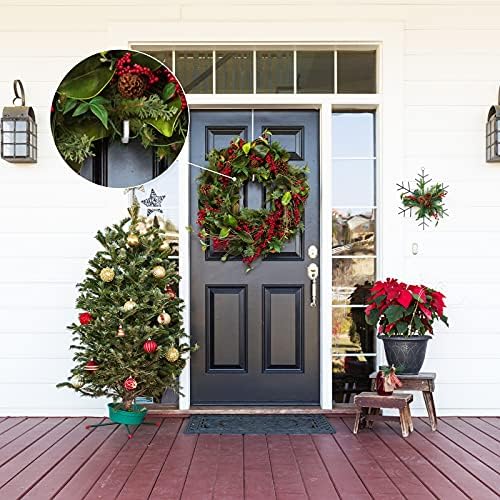 Hotop 16 Piece Christmas Wreath Hanger Hooks Over Door