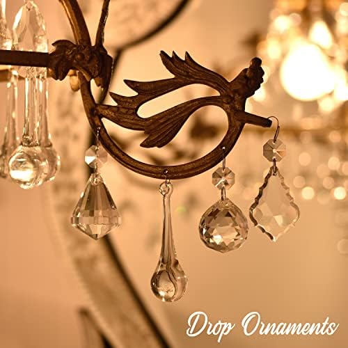 IndianShelf Clear Teardrop Crystal Ornaments 3 20 Piece