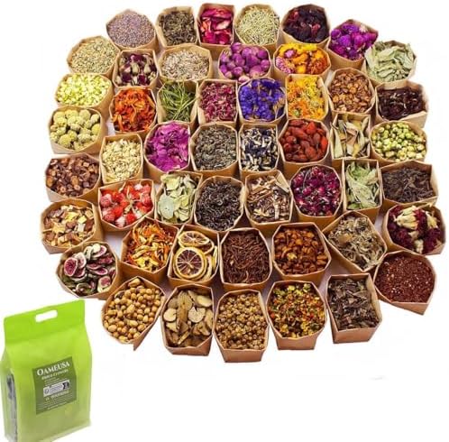 50 Pieces Dried Flower Set for Crafts and Decor