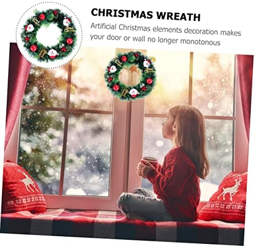 Cabilock Christmas Wreath Door Hanger Garland Snowman Decor for Wall and Party