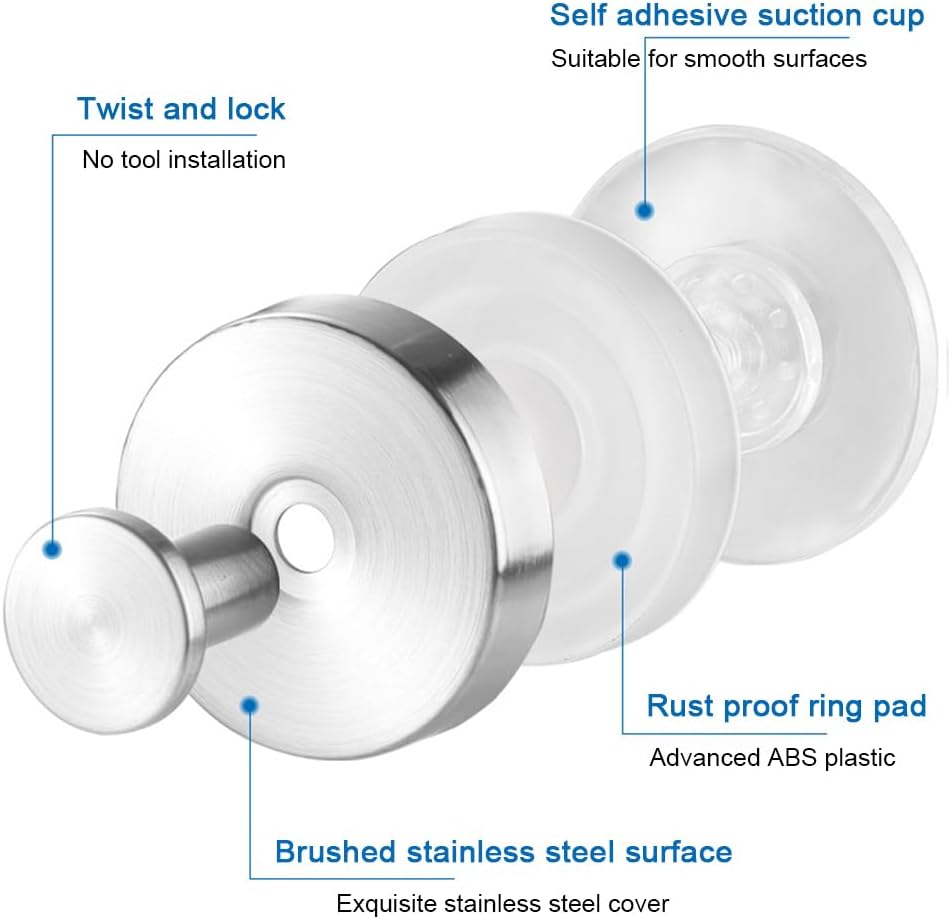 MrAthlet Suction Cup Wreath Hanger 15 Lbs 2 Pack