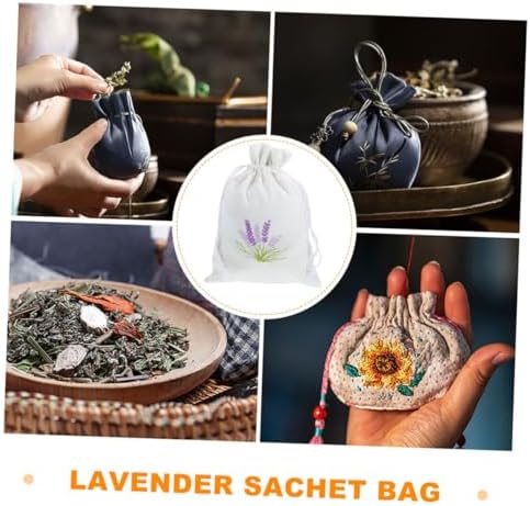 Lavender Sachet Bag Reusable Drawstring Muslin Wedding Favor