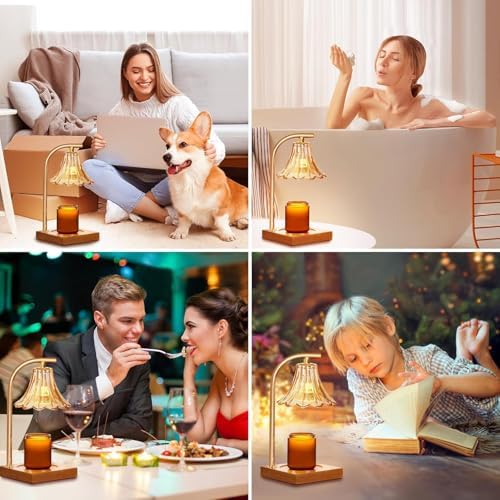 QENLAI Candle Warmer Lamp With Timer 2 4 8h Dimmable Safe Melt Warmers for Scented Wax