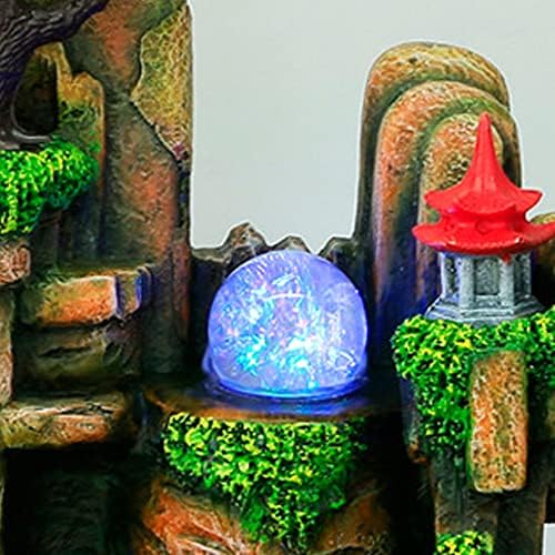 Tabletop Fountain with 12LED Lights and Atomizer for Home Office Relaxation