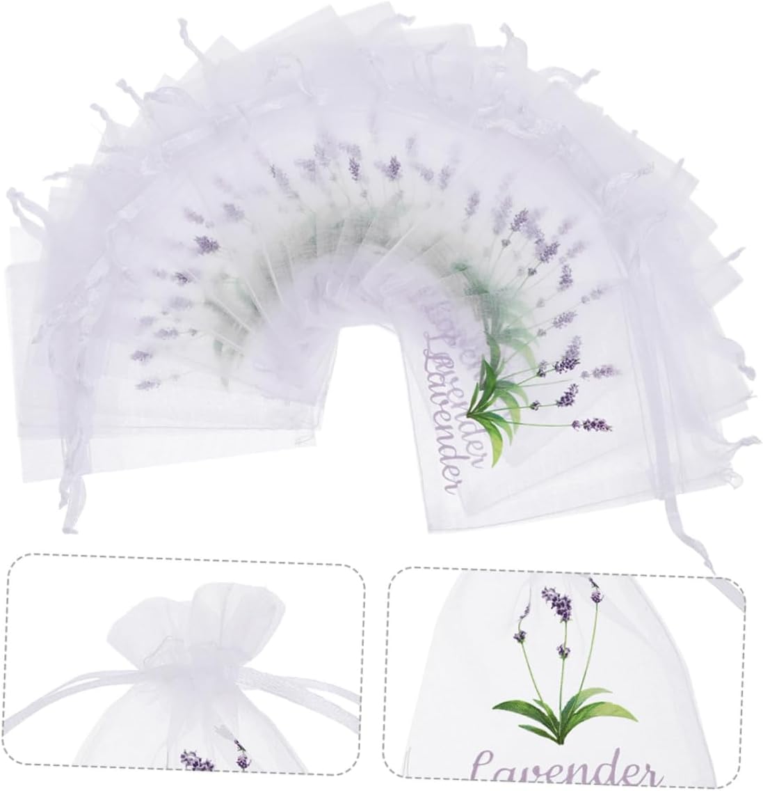 50pcs Lavender Sachet Bags Empty for Dried Flowers Spices Tea Storage