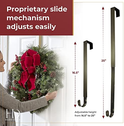 Haute Decor Adjustable Wreath Hanger with Interchangeable Icons