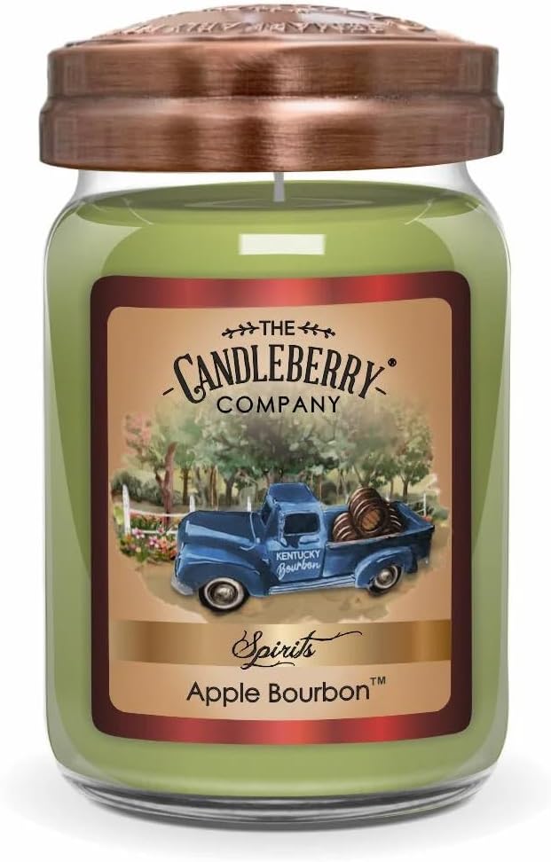 Bourbon Spirits Candle Large Jar 26 oz Handmade in USA