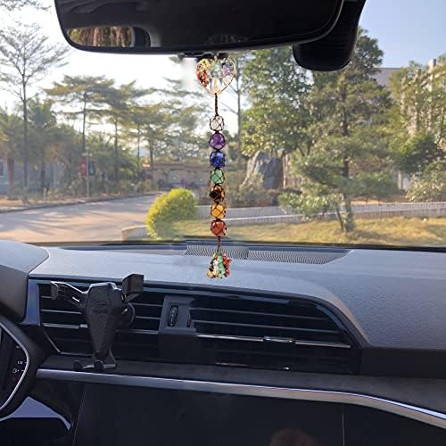 Cute Handmade Crystal Chakra Hanging Ornament for Home and Car Decor