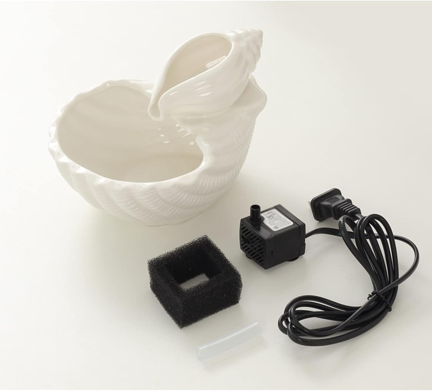 HEXEH Tabletop Fountain with Conch Design for Relaxation and Decor