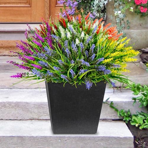 Agusbagli 48 Bundles Artificial Grass Fake Plants for Outdoor Decor