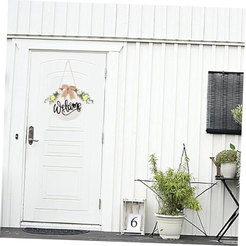 STOBAZA Round Sunflower Door Wreath Hanger Decor