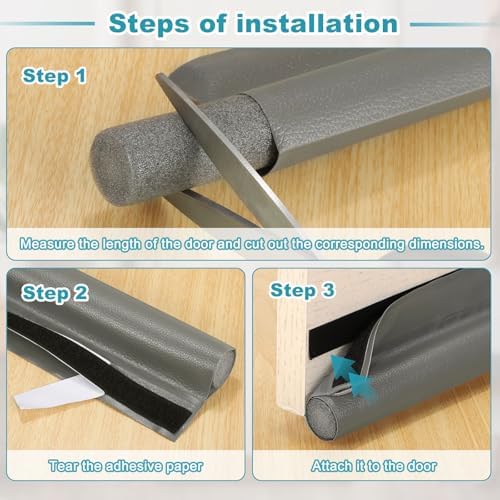 Uxcell 37 Inch Door Draft Stopper Gray