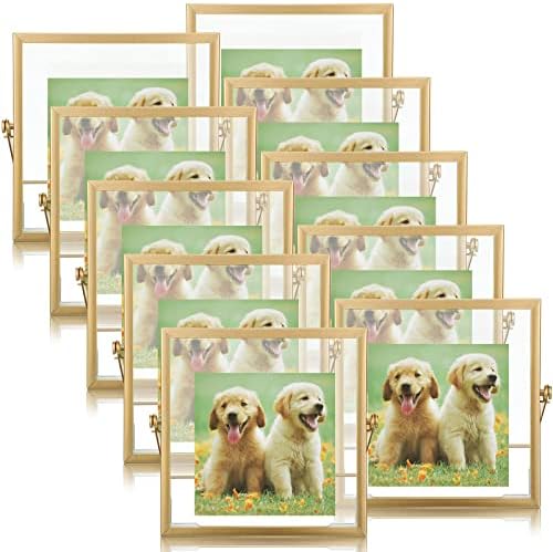 Hoteam 12 Pack 4x4 Inch Floating Frame Photo Collection