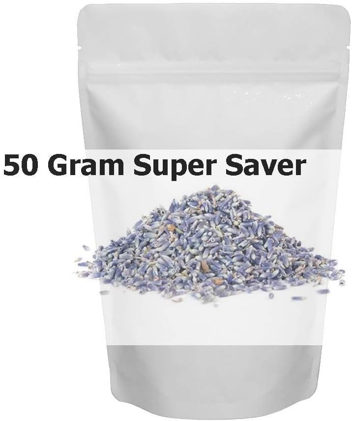 JVNX Dried Lavender Flowers 50g Pouch for Aromatic and Decorative Use