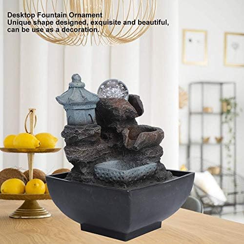 Zerodis Water Fountain Indoor LED Tabletop Fountain Decoration Gift