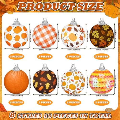 Blosssound 16 Pcs Autumn Tree Hanging Decorations
