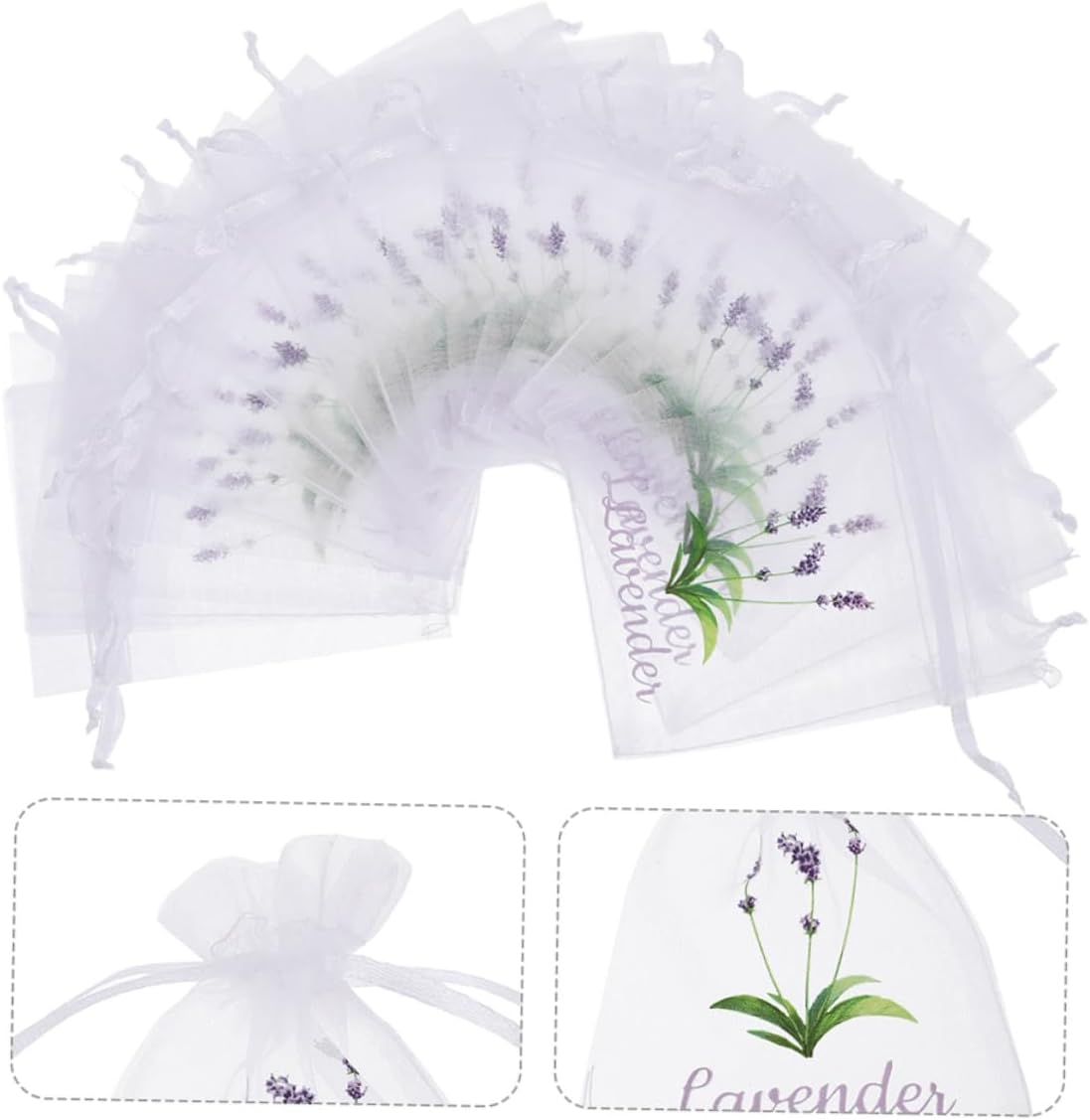 STOBAZA Dried Lavender Sachet Bags 50pcs for Home Fragrance